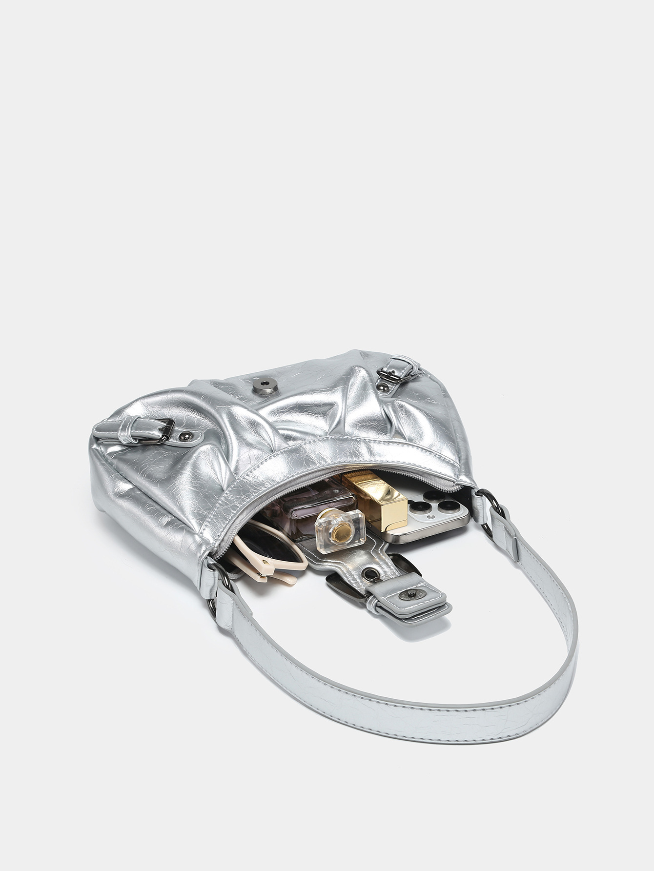Luxury Y2K Bags - 여성용 Y2K 가방 여성용 주름진 호보