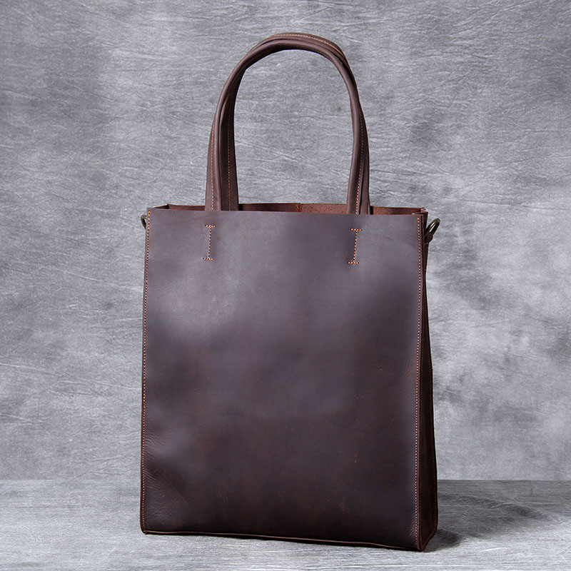 Luxury Bags For Laptop - 빈티지 정품 가죽 남성 핸드 토트