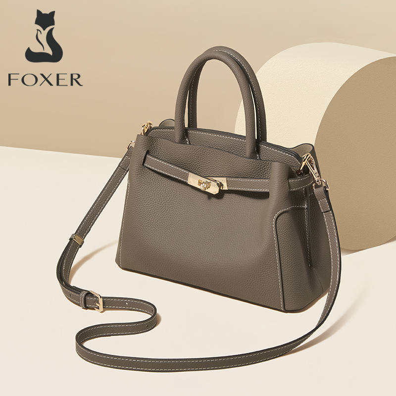 Luxury Bags Sale - FOXER 정품 가죽 여성용 핸드백 럭셔리