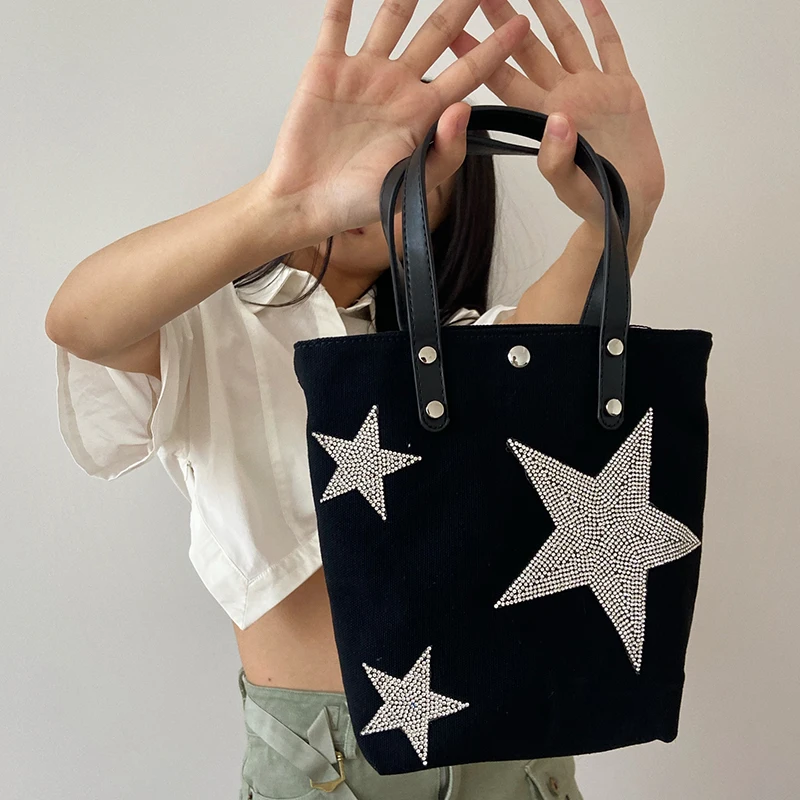 Luxury Bags Denim - 패션 데님 여성 핸드백 럭셔리 다이아몬드