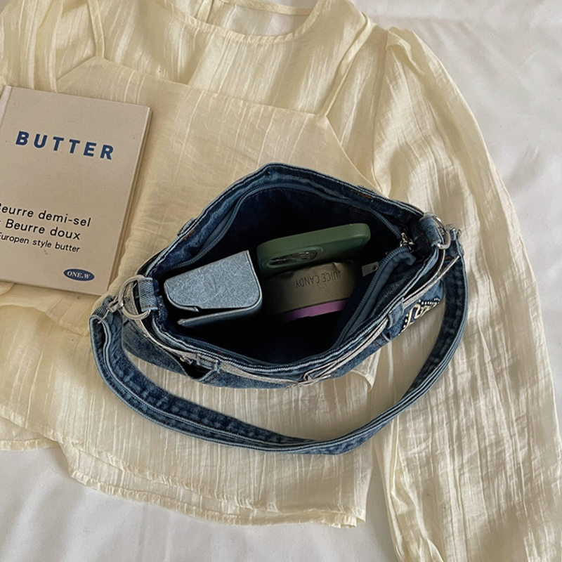 여성용 명품 디자이너 시티 토트백 레트로 워싱 데님 천 - Luxury Bags Denim 리뷰 및 가격