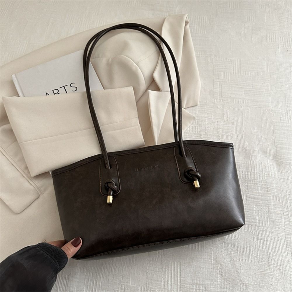 레트로 PU 가죽 토트 백 럭셔리 Y2k 숄더 백 통근 - Luxury Y2K Bags 리뷰 및 가격