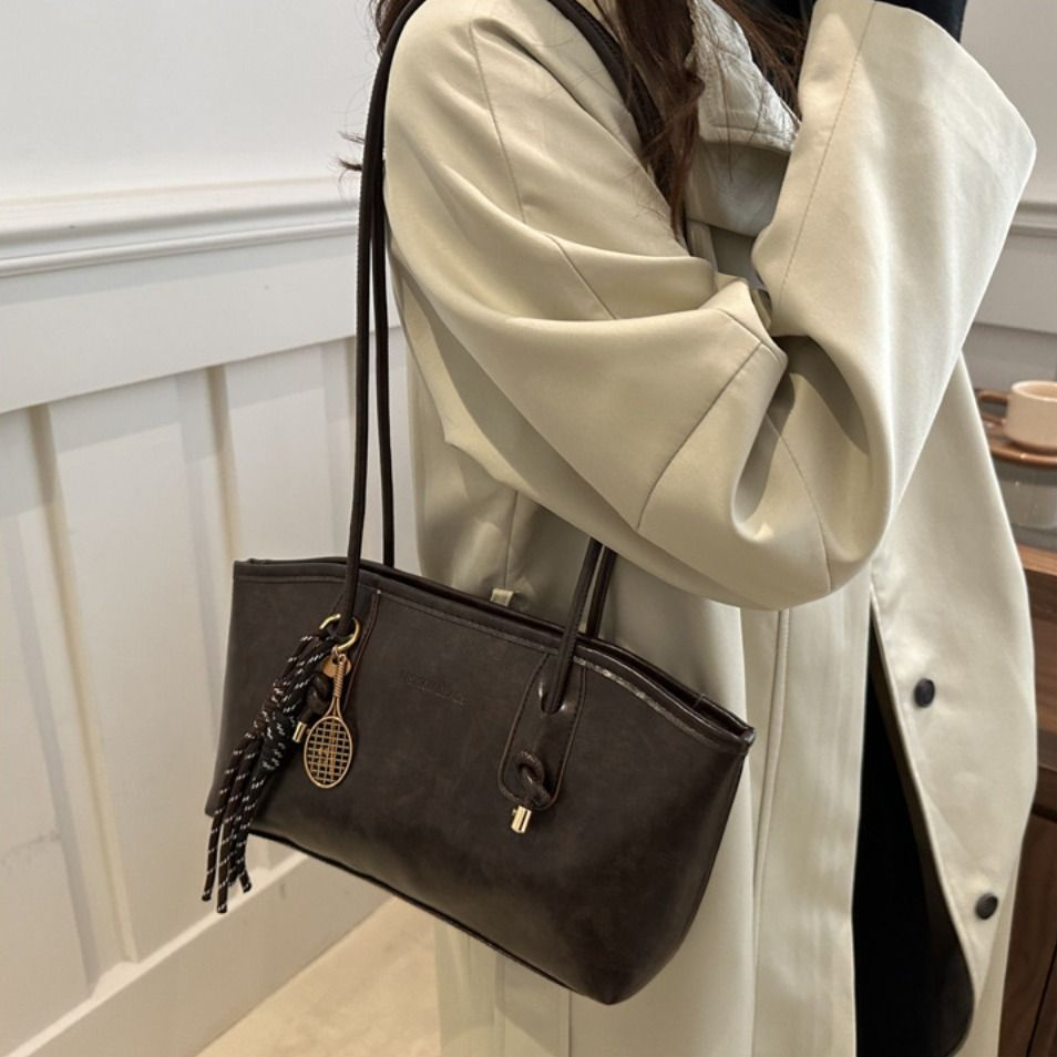 레트로 PU 가죽 토트 백 럭셔리 Y2k 숄더 백 통근 - Luxury Y2K Bags 리뷰 및 가격