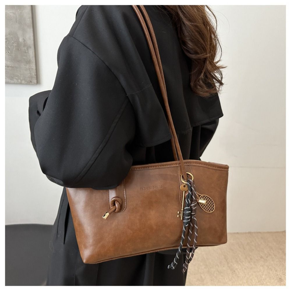 레트로 PU 가죽 토트 백 럭셔리 Y2k 숄더 백 통근 - Luxury Y2K Bags 리뷰 및 가격