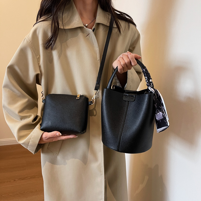 레드 PU 버킷 숄더백, 크로스바디 백, 블랙 럭셔리  - Luxury Bags Sale 리뷰 및 가격