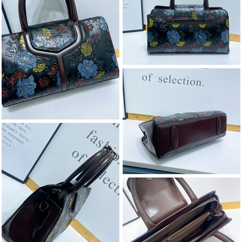 빈티지 플로럴 엠보싱 보스턴백 여성 명품 3D 플라워  - Luxury Bags Vegan 리뷰 및 가격