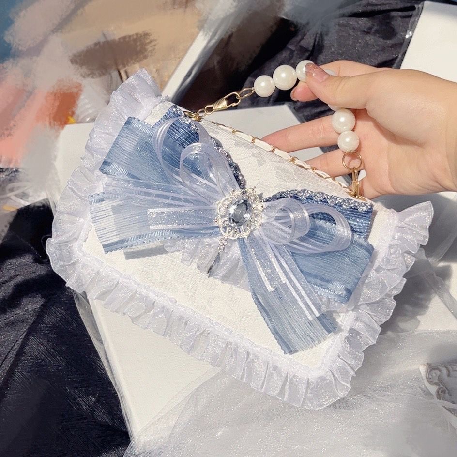 여성용 체인 실버 및 블루 로리타 레이스 2024 럭셔 - Luxury Y2K Bags 리뷰 및 가격