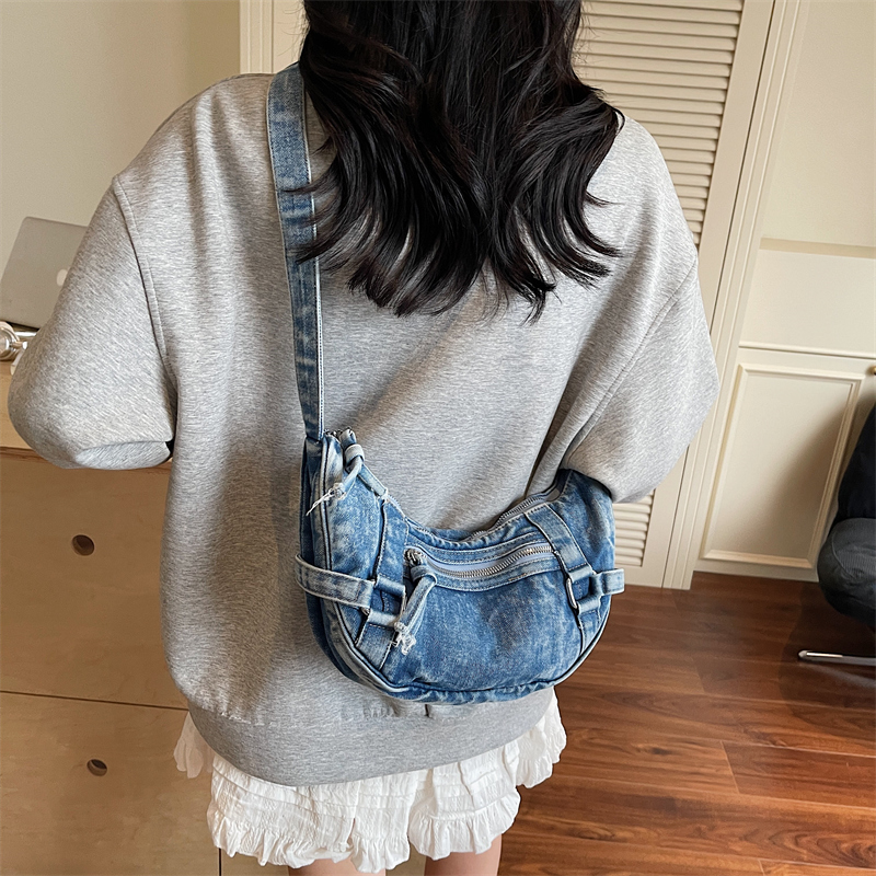 트렌디 한 여성 데님 숄더 백 크로스 바디 지갑 빈티지 - Luxury Bags Denim 리뷰 및 가격