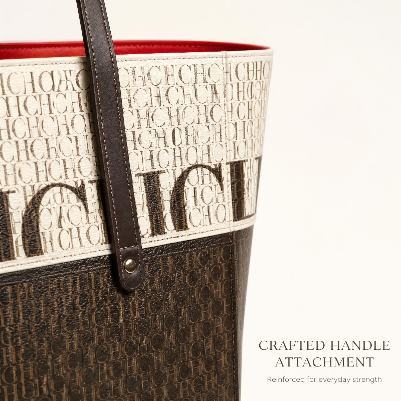 CHHC 여성용 스플라이스 모노그램 프린트 토트백 인조 - Tote Bag Leather Monogram 리뷰 및 가격