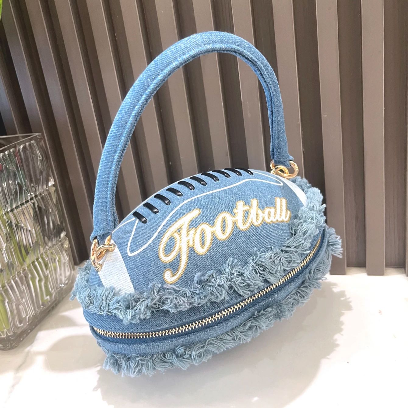 데님 볼 모양 이브닝 클러치 백, 지갑 및 핸드백, 럭 - Luxury Bags Denim 리뷰 및 가격