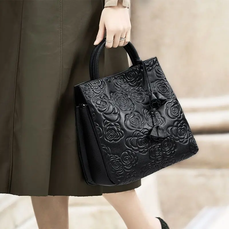 라이트 럭셔리 엘레강스 레트로 여성용 대용량 플로럴 핸 - Luxury Bags Vegan 리뷰 및 가격