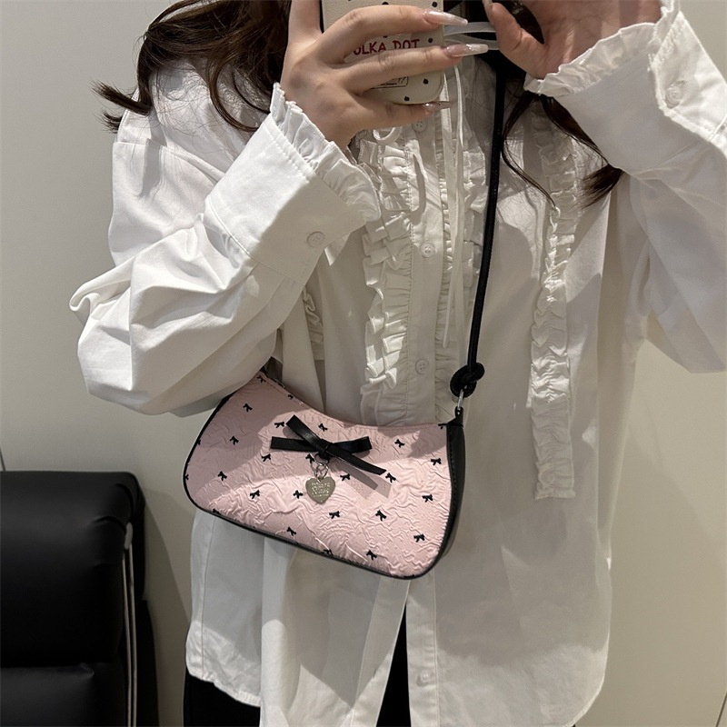 여성용 Y2k 핑크 리본 겨드랑이 가방, 새로운 유행적 - Luxury Y2K Bags 리뷰 및 가격