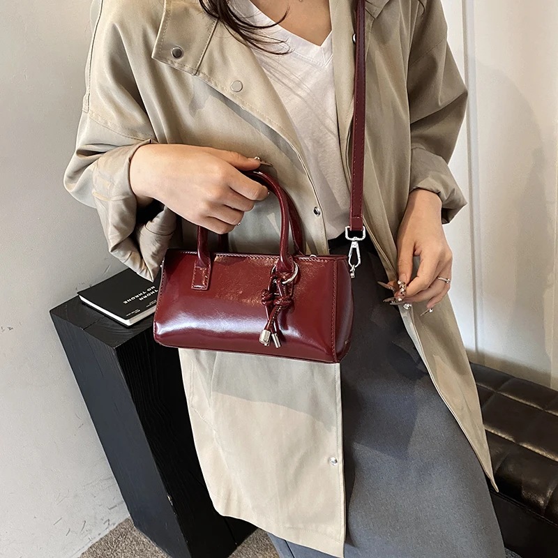 LEFTSIDE 여성용 소형 PU 가죽 탑 핸들 백,  - Luxury Y2K Bags 리뷰 및 가격