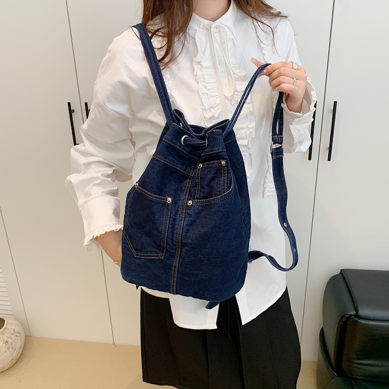 데님 여성 백팩 십대 소녀를위한 캐주얼 학교 배낭 럭셔 - Luxury Bags Denim 리뷰 및 가격