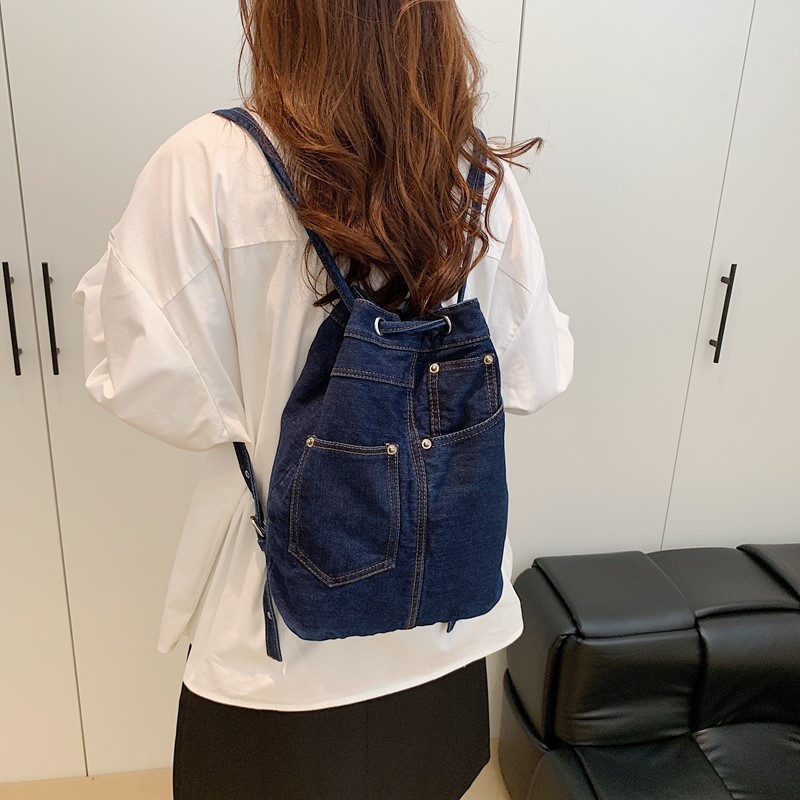 데님 여성 백팩 십대 소녀를위한 캐주얼 학교 배낭 럭셔 - Luxury Bags Denim 리뷰 및 가격