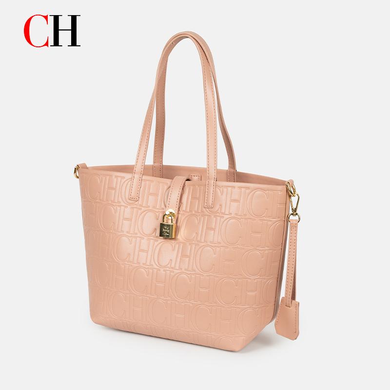 CH 엠보싱 모노그램 토트백 여성용 대용량 PU 가죽  - Tote Bag Leather Monogram 리뷰 및 가격