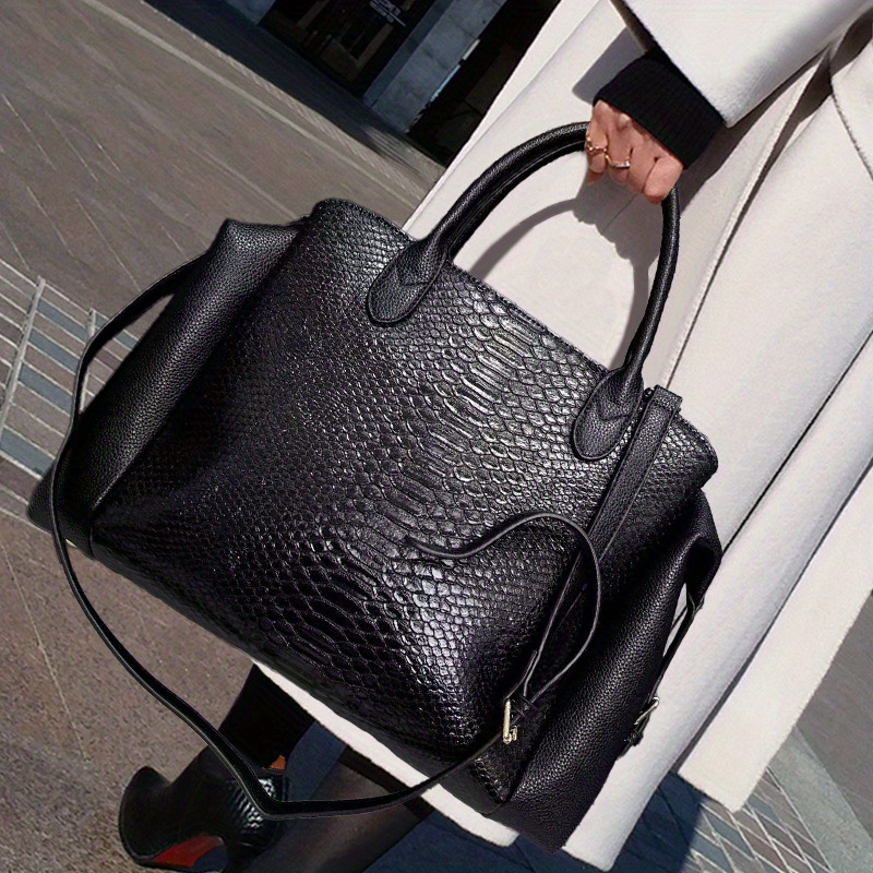 가벼운 럭셔리 우아한 레트로 여성용 대용량 뱀피 무늬  - Luxury Bags Vegan 리뷰 및 가격