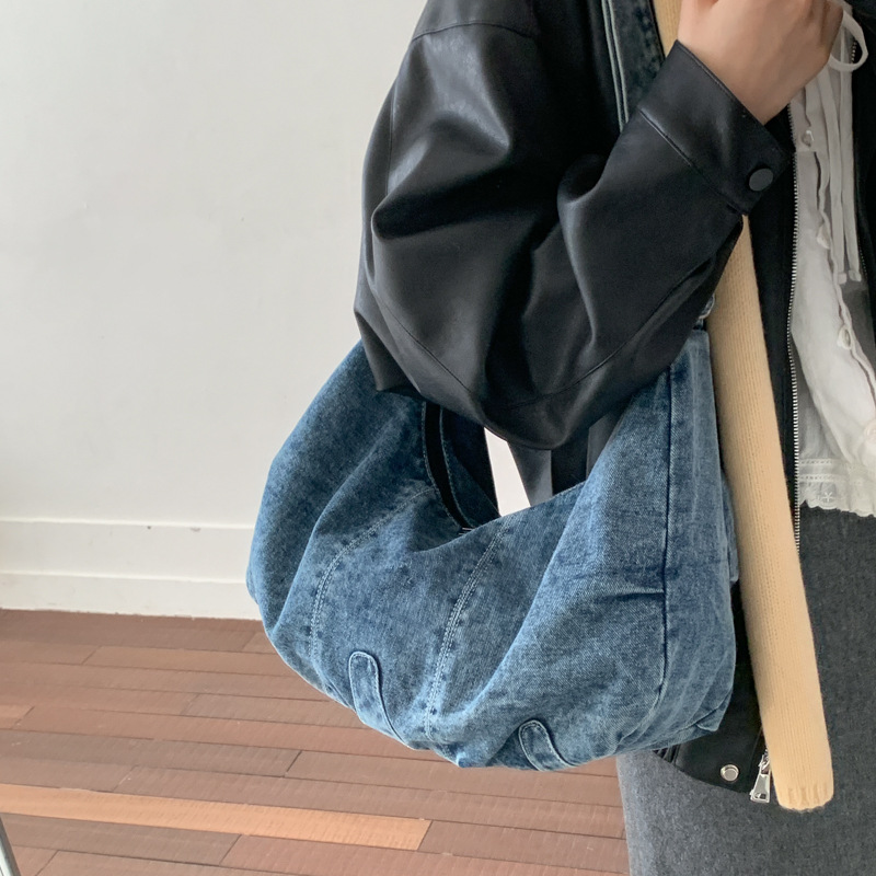 캐주얼 데님 대용량 크로스바디 백 여성용 숄더백 지갑  - Luxury Bags Denim 리뷰 및 가격