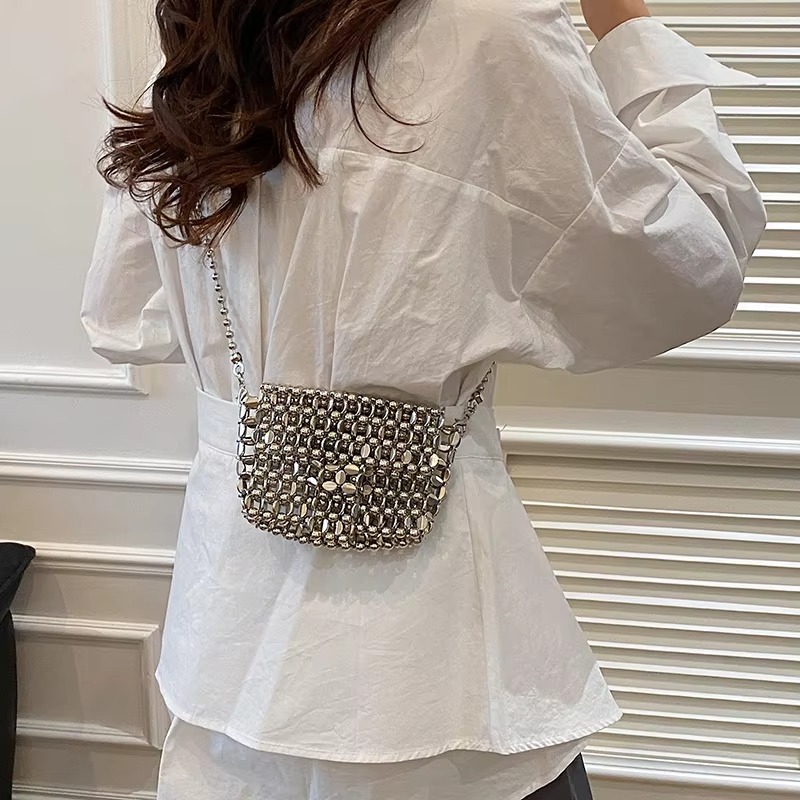 PU 고급스러운 느낌의 단색 이브닝 백, 홀로우 아웃  - Luxury Bags Sale 리뷰 및 가격