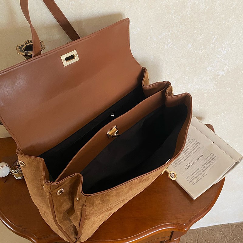 페이크 스웨이드 여성 핸드백 대용량 겨울 통근 여성 숄 - Luxury Bags Sale 리뷰 및 가격