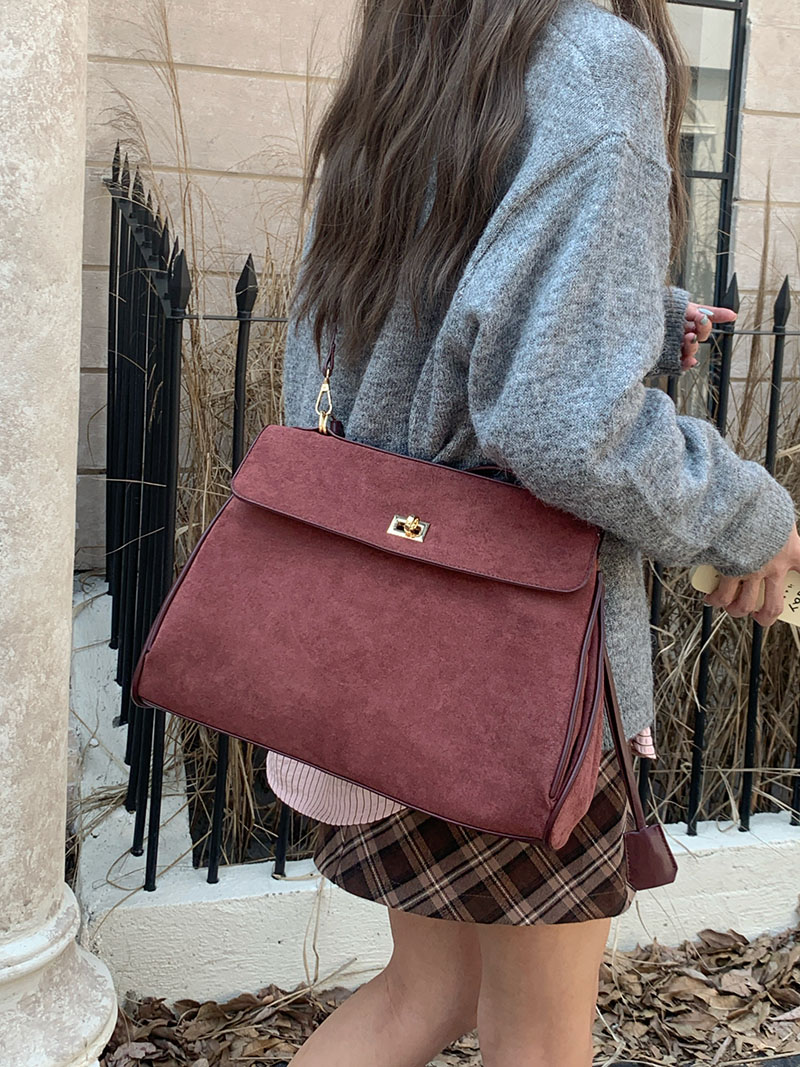 페이크 스웨이드 여성 핸드백 대용량 겨울 통근 여성 숄 - Luxury Bags Sale 리뷰 및 가격